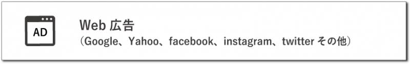 Web広告 （Google、Yahoo、facebook、instagram、twitterその他）